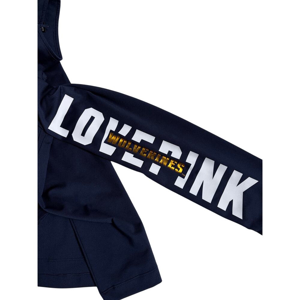 Pink by Victoria's Secret x Michigan 1/2 Zip Long-Sleeve Pullover (Navy) - M - Picture 5 of 8